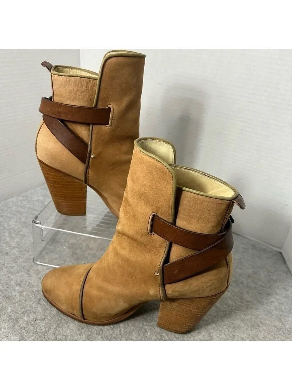 Rag & Bone Kinsey Bootie Camel Sz 8US 38UK Minor Scratches To L Toe See Pics